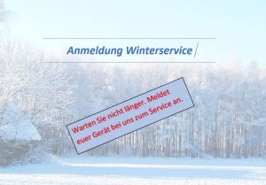 Anmeldung Winterservice