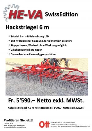 Ott - Heva Swiss Edition   -  Hackstriegel Aktion  